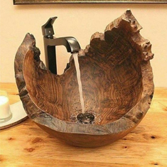 Накладная раковина из дерева