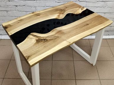 Эпоксидный стол река из слэба ореха купить в интернет-магазине