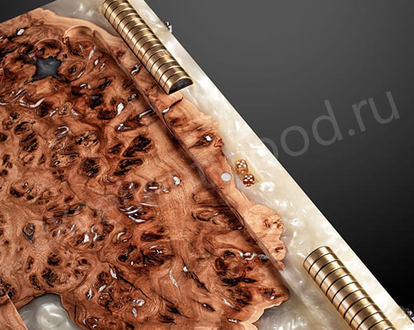 Нарды из древесины карагача с эпоксидной смолой, белые - цена от производителя Нарды из древесины карагача с эпоксидной смолой, белые купить в интернет-магазине