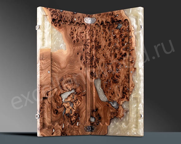 Нарды из древесины карагача с эпоксидной смолой, белые - цена от производителя Нарды из древесины карагача с эпоксидной смолой, белые купить в интернет-магазине